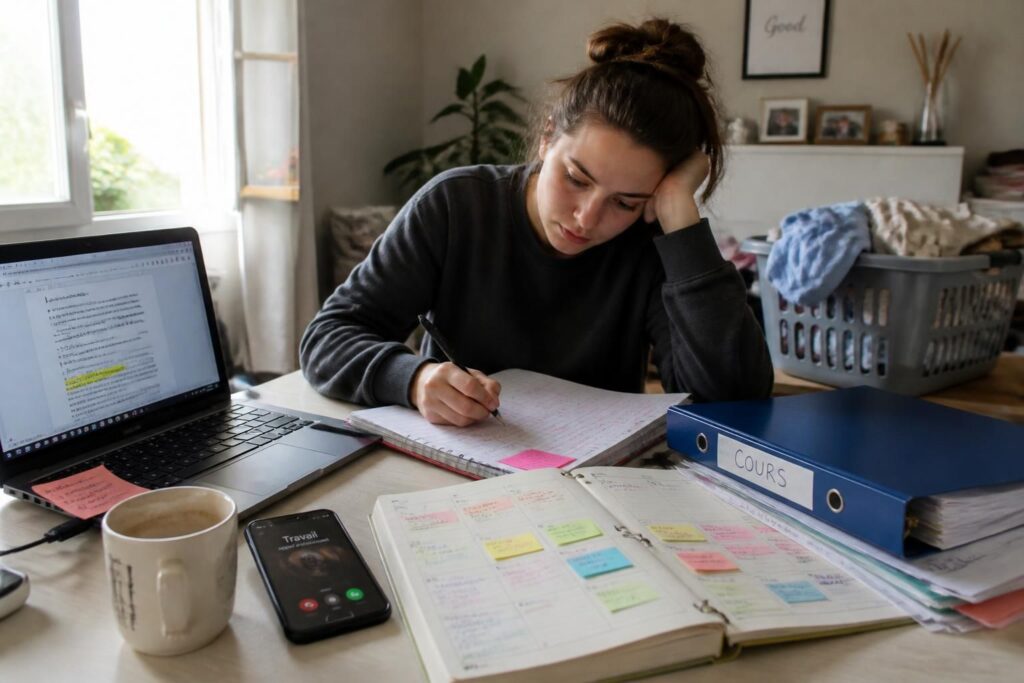 Gerer la charge mentale quand on jongle etudes et travail
